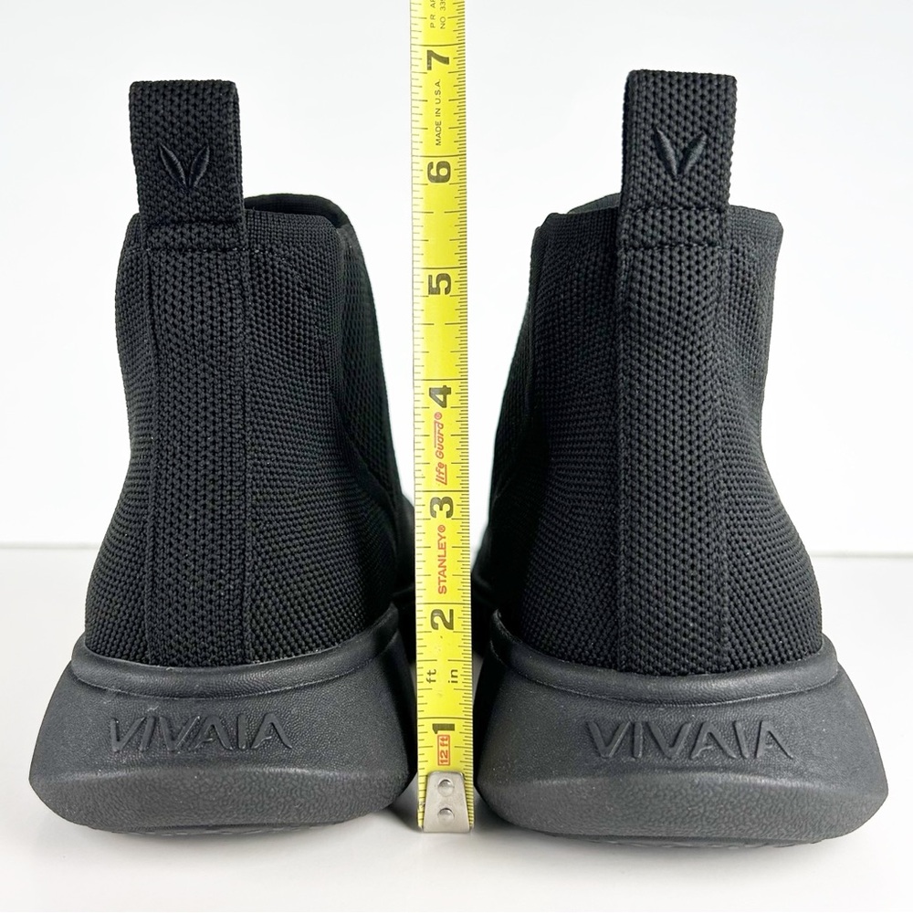 Vivaia Urban Round Toe Slip On Black Sneaker Ankle Boots EU 39 EUC - Picture 4 of 14